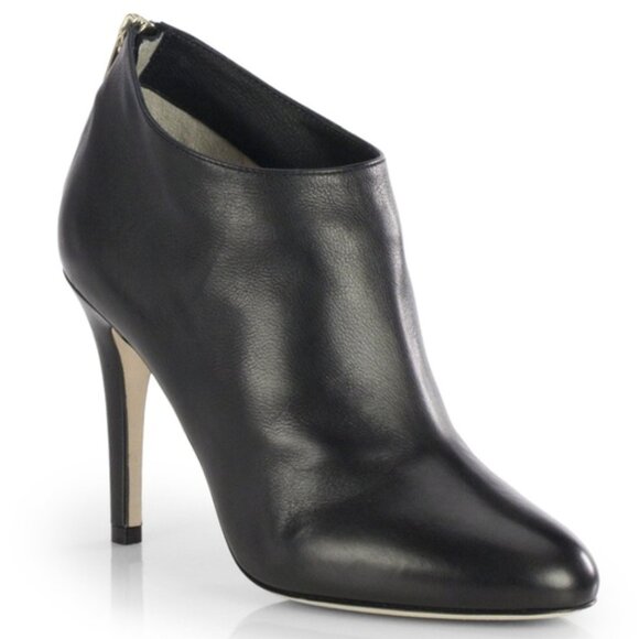 Jimmy Choo Grain Leather Mendez Black Ankle Booties - Picture 1 of 12